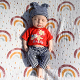 12-Zoll-Reborn-Puppen-Kleidung, bezauberndes Silikon-Reborn-Baby-Puppen-Stoffset
