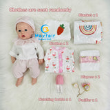 the silicone baby doll with come with clothes and diapers and other accessories