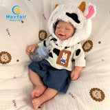 [Neil] 16'' Lifelike Full Body Silicone Reborn Doll | Drink & Pee Function