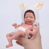 ７inch Full Body Silicone Mini Reborn Dolls Girl