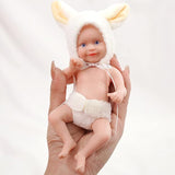 7 inch Adorable Mini Silicone Reborn Dolls Girl