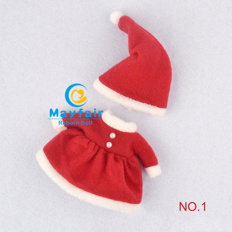 Frohe Weihnachten 6 Zoll Reborn Puppe Kleidung Reborn Puppe Zubehör Silikon Baby Puppe Kleidung Realistische Reborn Baby Kleidung Set