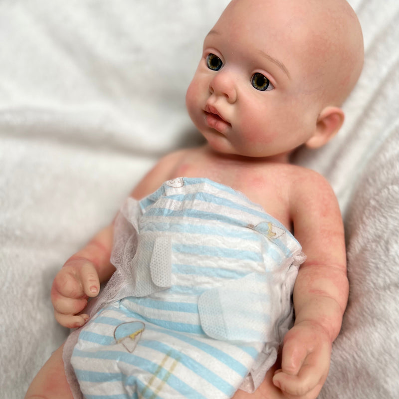 [Norman] 13'' Realistic Silicone Newborn Baby Doll | Drink & Pee Function