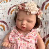 Reborn Baby Doll Flower Headbands Elastic Nylon Floral Hair Band Bows Wrap