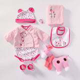 20"- 22" Newborn Baby Doll Clothes Pink Outfit Accessories