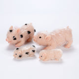 Full Silicone Reborn Baby Pig Family Simulation Pig Gift Set (A Family Of Four)