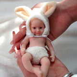 7 inch Adorable Mini Silicone Reborn Dolls Girl