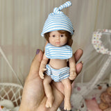 7 inch Full Silicone Mini Reborn Dolls Bab Boy