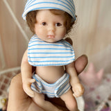 7 inch Full Silicone Mini Reborn Dolls Bab Boy