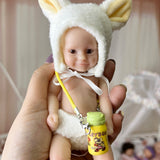 7 inch Adorable Mini Silicone Reborn Dolls Girl