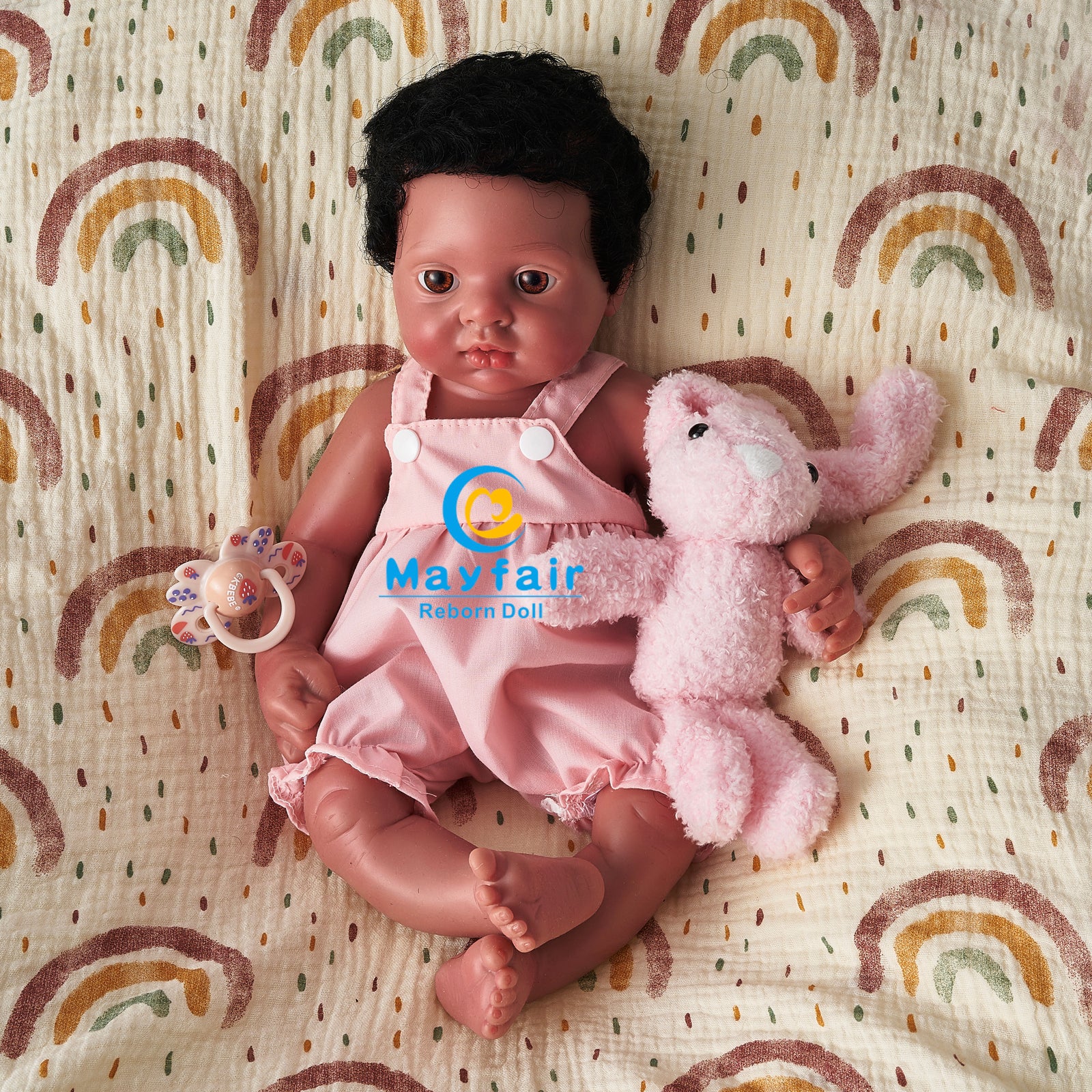 [Nala] 16 Inches Full Body Silicone Black Reborn Doll Girl |  Drink & Wet System