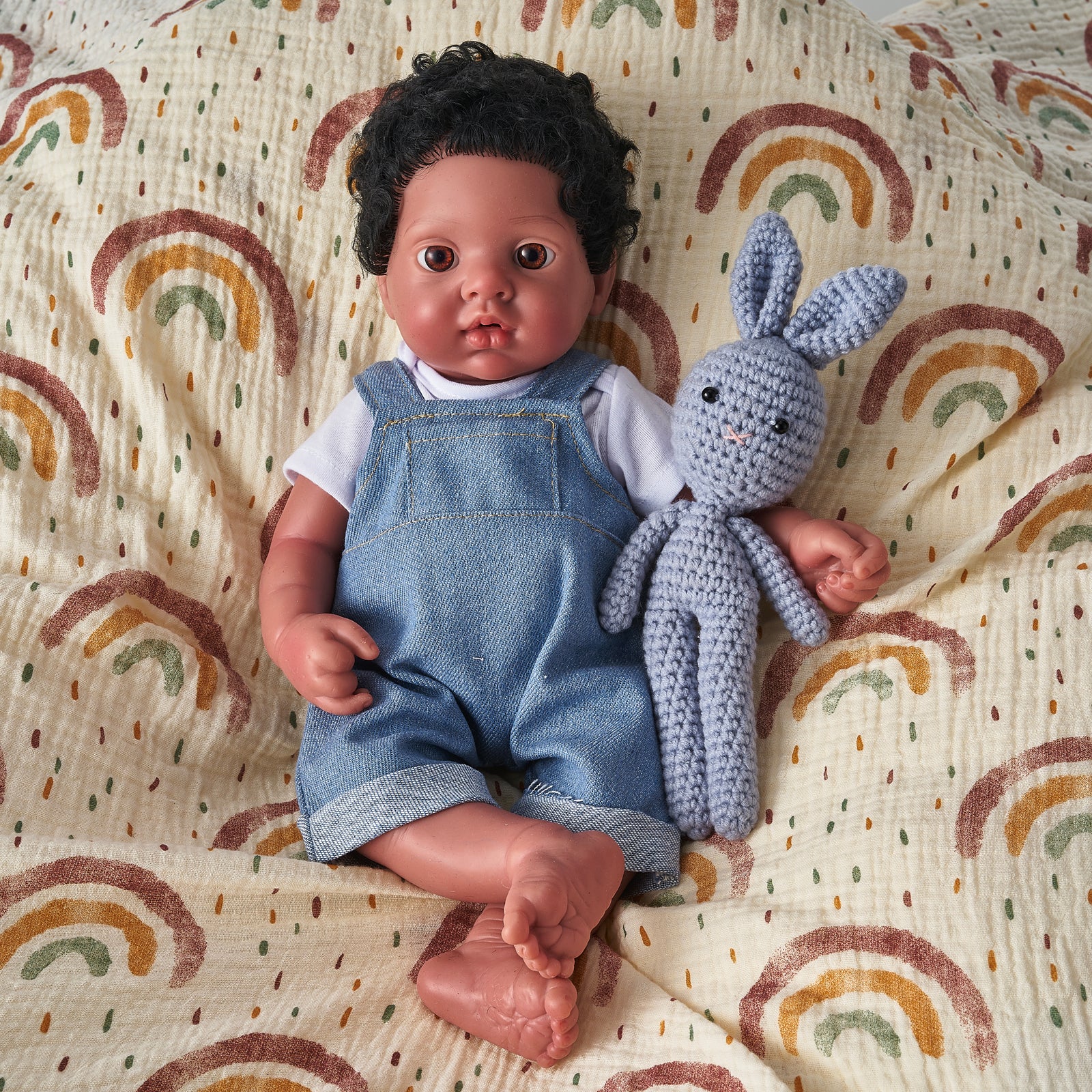 [Nala] 16 Inches Full Body Silicone Black Reborn Doll Girl |  Drink & Wet System