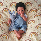 [Duke] 16 Inches Full Body Silicone Black Reborn Doll Boy | Drink & Wet System