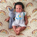 [Nala] 16 Inches Full Body Silicone Black Reborn Doll Girl |  Drink & Wet System