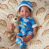[Duke] 16 Inches Full Body Silicone Black Reborn Doll Boy | Drink & Wet System
