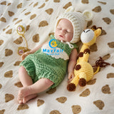 [Porter]18'' Realistic Reborn Silicone Doll Boy Open Mouth Have Pacifier| No Drink & Wet System