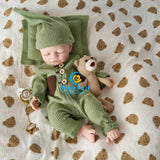 [Porter]18'' Realistic Reborn Silicone Doll Boy Open Mouth Have Pacifier| No Drink & Wet System