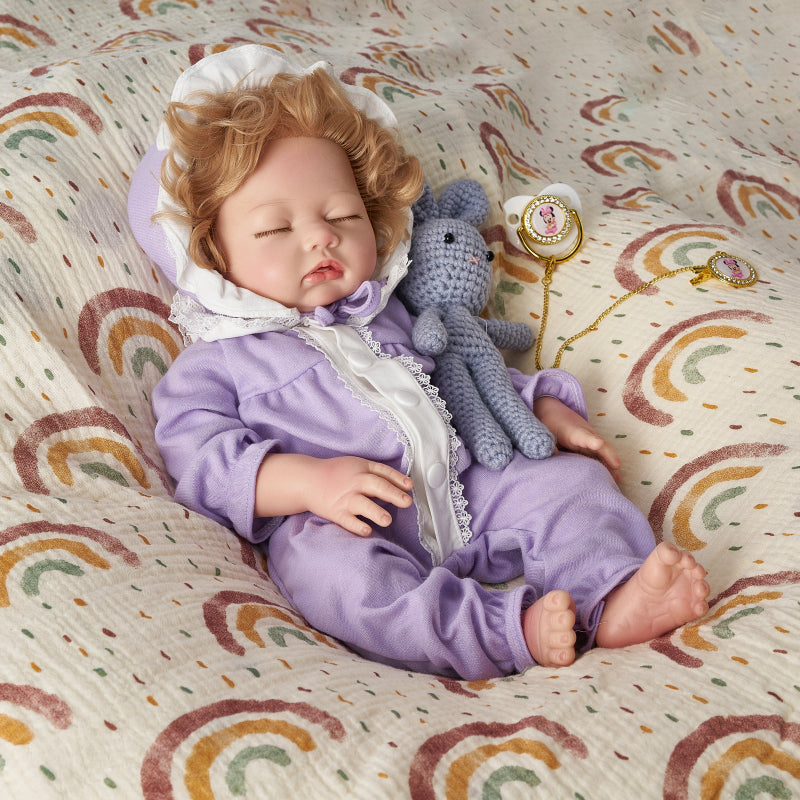 [Ella] 18'' Realistic Full Silicone Reborn Baby Doll Girl |  Drink & Wet System