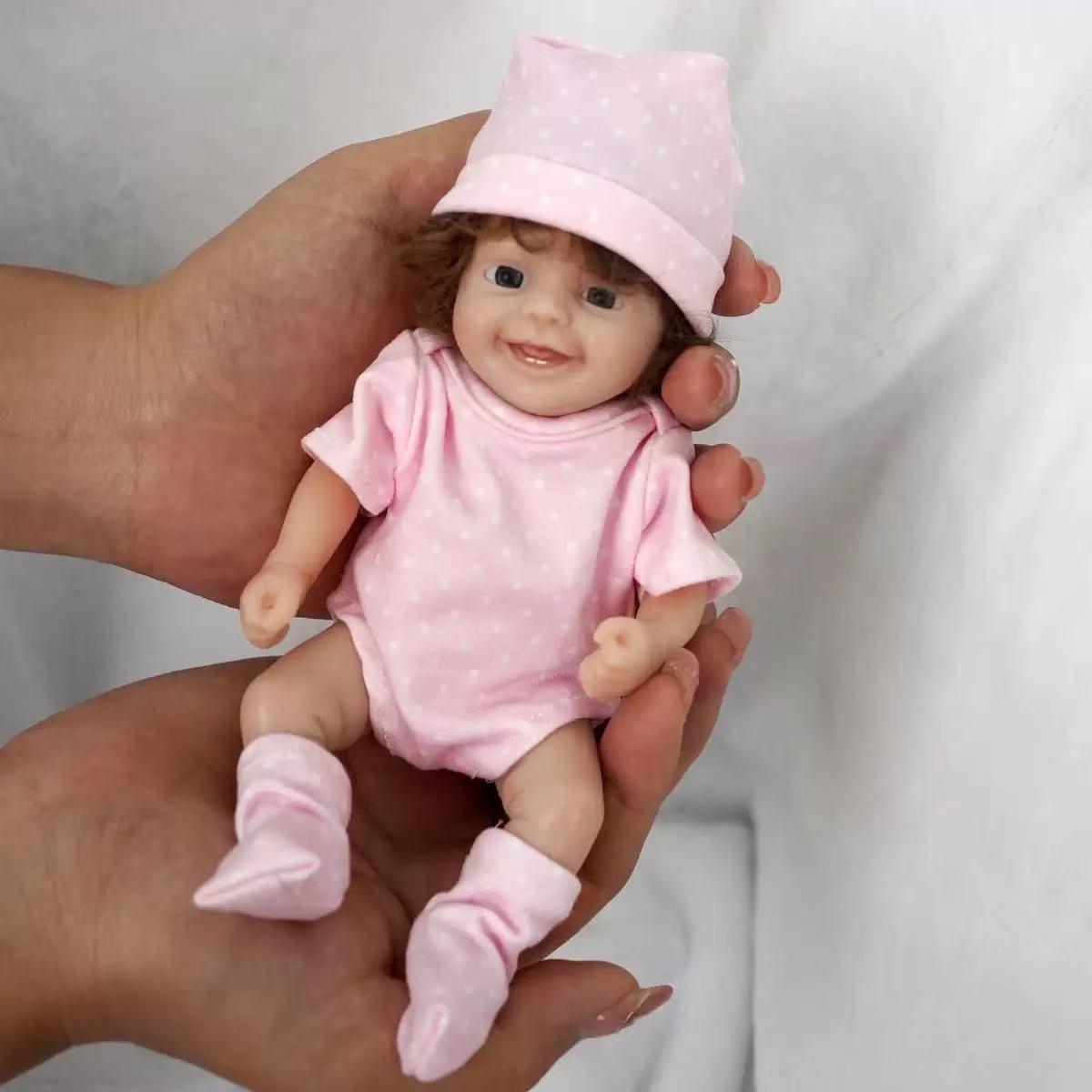 7 Inch Mini Silicone Baby Dolls Cute Baby Girl & Boy