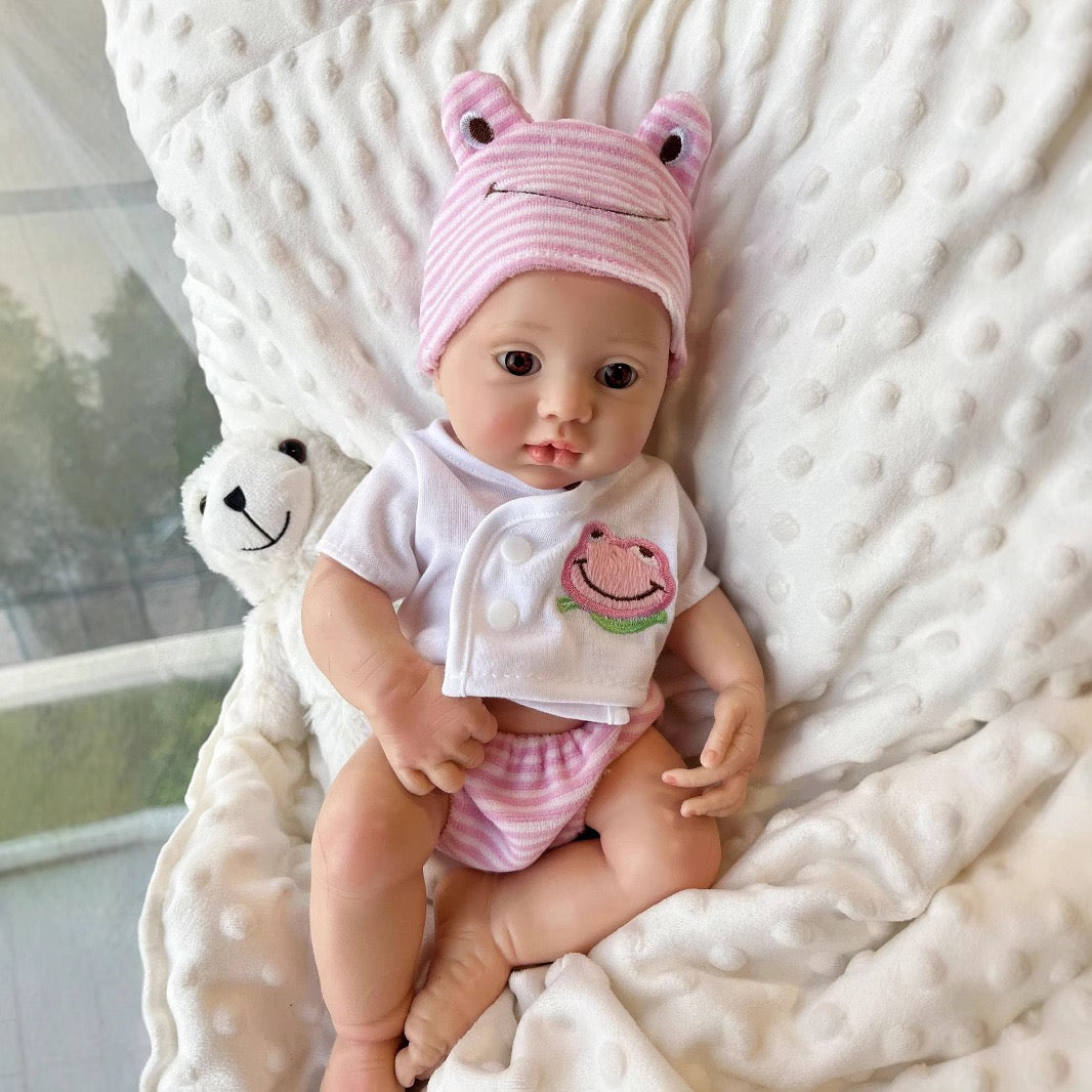 [Norman] 13'' Realistic Silicone Newborn Baby Doll Boy | Drink & Pee Function
