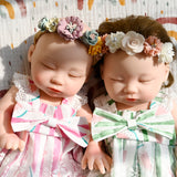 Reborn Baby Doll Flower Headbands Elastic Nylon Floral Hair Band Bows Wrap