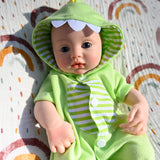 13/18 inches Full Silicone Reborn Baby Doll Toy Jumpsuit