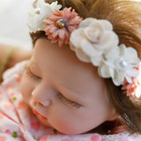 Reborn Baby Doll Flower Headbands Elastic Nylon Floral Hair Band Bows Wrap