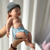 [Porter]18'' Realistic Reborn Silicone Doll Boy Open Mouth Have Pacifier| Drink & Wet System