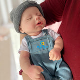 [Luke] 16‘’ Realistic Full Silicone Reborn Doll With Drink & Wet System