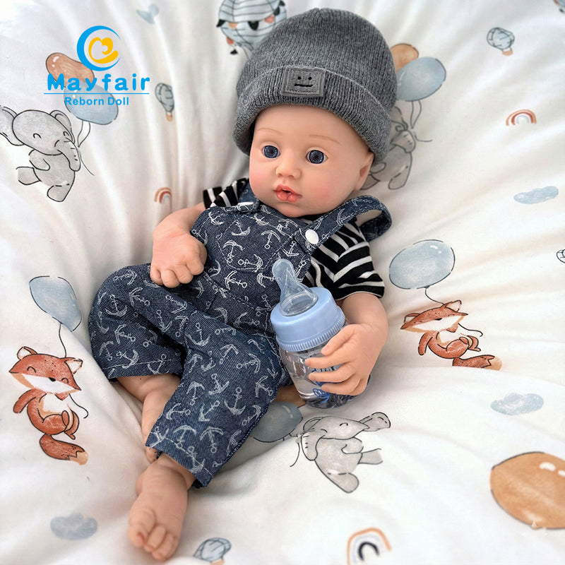 13 inch full silicone baby doll boy named norman