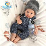 [Norman] 13'' Realistic Silicone Newborn Baby Doll Boy | Drink & Pee Function