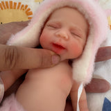 8'' Reborn Mini Silicone Baby Dolls Open Mouth No Drink Wet System