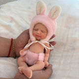 8'' Reborn Mini Silicone Baby Dolls Open Mouth No Drink Wet System