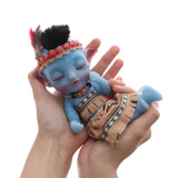 8Inch Cute Mini Full Silicone Avatar Dolls Close Eyes