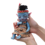 8Inch Cute Mini Full Silicone Avatar Dolls Close Eyes