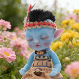 8Inch Cute Mini Full Silicone Avatar Dolls Close Eyes