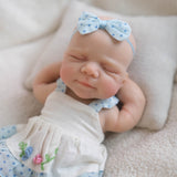 8'' Reborn Mini Silicone Baby Dolls Open Mouth No Drink Wet System