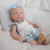 8'' Reborn Mini Silicone Baby Dolls Open Mouth No Drink Wet System