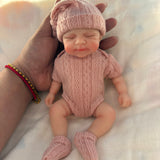8'' Reborn Mini Silicone Baby Dolls Open Mouth No Drink Wet System