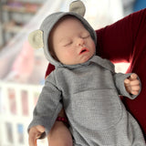 [Porter]18'' Realistic Reborn Silicone Doll Boy Open Mouth Have Pacifier| Drink & Wet System