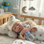 the silicone reborn newborn baby doll is sleeping