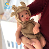 full silicone baby doll in the arms